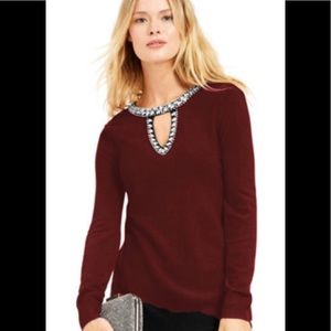 INC Keyhole Embellished Sweater XS NWT